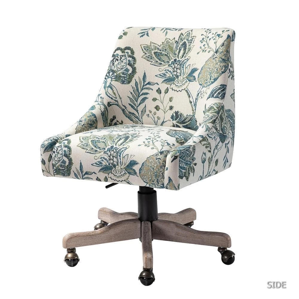 Dalia Teal Fabric Swivel Task Chair by JAYDEN CREATION 1 Dalia Teal Fabric Swivel Task Chair by JAYDEN CREATION