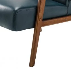 Eileithyia Turquoise ArmChair with Solid Wood Legs by JAYDEN CREATION -JAYDEN CREATION Sales turquoise jayden creation accent chairs chaf0460 turquoise fa 1000