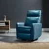 Quincy Turquoise Swivel Chair with Metal Base by JAYDEN CREATION