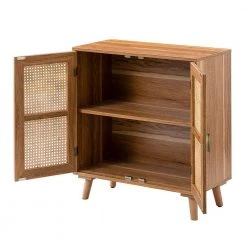 Salayar Walnut 2-Door Accent Cabinet with Rattan by JAYDEN CREATION -JAYDEN CREATION Sales walnut jayden creation accent cabinets hscls00377 walnut 77 1000