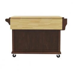 Lycurgus 51.2'' Wide Rolling Walnut Kitchen Island with Solid Wood Top by JAYDEN CREATION 13 Lycurgus 51.2'' Wide Rolling Walnut Kitchen Island with Solid Wood Top by JAYDEN CREATION -JAYDEN CREATION Sales walnut jayden creation accent cabinets kiyj0523 walnut 66 1000