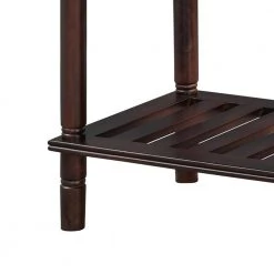 Salomone 45 in. Walnut Rectangle Wood Console Table with Shelves by JAYDEN CREATION -JAYDEN CREATION Sales walnut jayden creation console tables sbfsh0314 walnut fa 1000