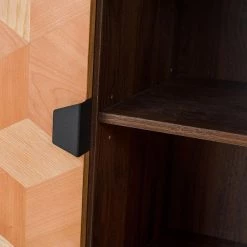 Pulang Walnut 63 in.Wide 4 Door Sideboard with Metal Legs by JAYDEN CREATION 16 Pulang Walnut 63 in.Wide 4 Door Sideboard with Metal Legs by JAYDEN CREATION -JAYDEN CREATION Sales walnut jayden creation sideboards buffet tables scbsd0547 walnut 44 1000