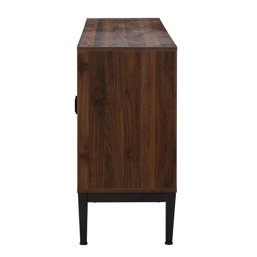 Pulang Walnut 63 in.Wide 4 Door Sideboard with Metal Legs by JAYDEN CREATION 2 Pulang Walnut 63 in.Wide 4 Door Sideboard with Metal Legs by JAYDEN CREATION - Image 2