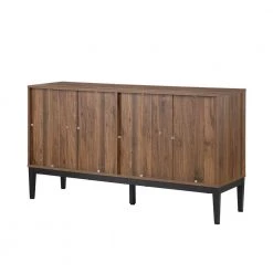 Tahun Walnut 55 in.Wide 4 Door Sideboard with Metal Legs by JAYDEN CREATION -JAYDEN CREATION Sales walnut jayden creation sideboards buffet tables scbsd0548 walnut 66 1000