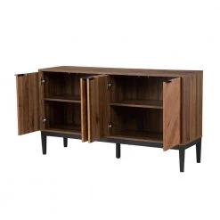 Tahun Walnut 55 in.Wide 4 Door Sideboard with Metal Legs by JAYDEN CREATION -JAYDEN CREATION Sales walnut jayden creation sideboards buffet tables scbsd0548 walnut 77 1000