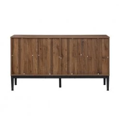 Tahun Walnut 55 in.Wide 4 Door Sideboard with Metal Legs by JAYDEN CREATION -JAYDEN CREATION Sales walnut jayden creation sideboards buffet tables scbsd0548 walnut c3 1000