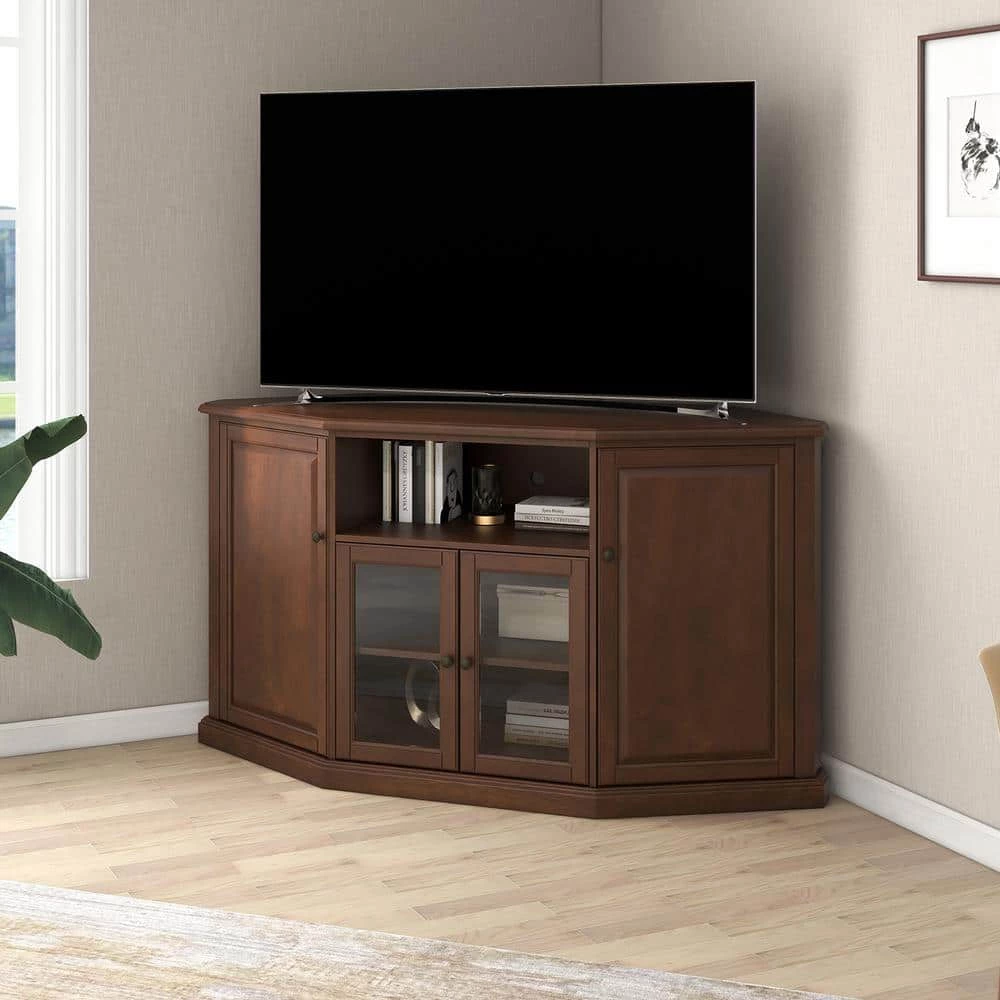 Perrhaebia Walnut TV Stand for TVs up to 65 in. with Shelf by JAYDEN CREATION 10 Perrhaebia Walnut TV Stand for TVs up to 65 in. with Shelf by JAYDEN CREATION - Image 10
