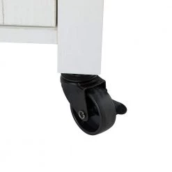 Cecropidae 35 in. Wide White Rolling Kitchen Cart with Doors by JAYDEN CREATION -JAYDEN CREATION Sales white jayden creation bar carts kcbsd0504 white 1f 1000