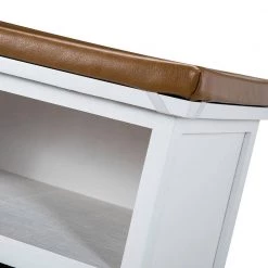 Barasimla White 42 in. W x 15.3 in. D x 20.2 in. H Upholstered Cubby Storage Bench with Woven Baskets by JAYDEN CREATION -JAYDEN CREATION Sales white jayden creation bedroom benches becl0359 white 44 1000