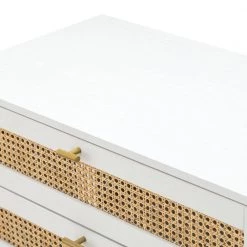 Datang 30 in. Tall 3-Drawer White Bachelor’s Chest with Metal Legs by JAYDEN CREATION -JAYDEN CREATION Sales white jayden creation chest of drawers scbsd0550 white 44 1000