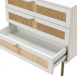 Datang 30 in. Tall 3-Drawer White Bachelor’s Chest with Metal Legs by JAYDEN CREATION -JAYDEN CREATION Sales white jayden creation chest of drawers scbsd0550 white 77 1000