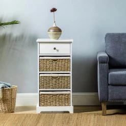 Rana 15.7 in. W x 13 in. D x 31.8 in. H 4- Drawer White Accent Chest with Bracket Legs by JAYDEN CREATION -JAYDEN CREATION Sales white jayden creation chest of drawers sccl0360 white 31 1000