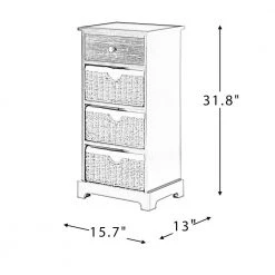 Rana 15.7 in. W x 13 in. D x 31.8 in. H 4- Drawer White Accent Chest with Bracket Legs by JAYDEN CREATION -JAYDEN CREATION Sales white jayden creation chest of drawers sccl0360 white 76 1000