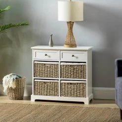 Fallah 6-Drawer White Accent Chest with Bracket legs by JAYDEN CREATION -JAYDEN CREATION Sales white jayden creation chest of drawers sccl0361 white 31 1000