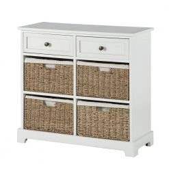 Fallah 6-Drawer White Accent Chest with Bracket legs by JAYDEN CREATION