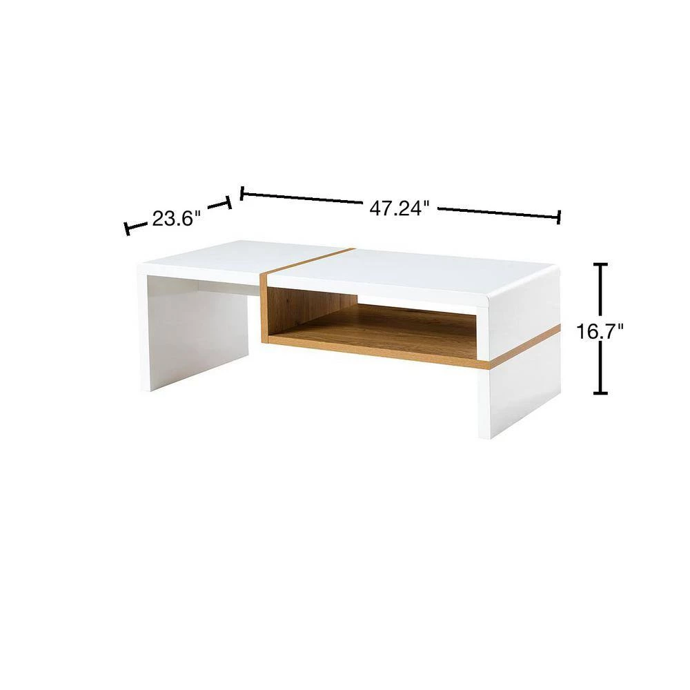 Blackwater White Coffee Table for Living Room by JAYDEN CREATION 3 Blackwater White Coffee Table for Living Room by JAYDEN CREATION - Image 3