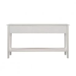 Stella 60 in. White Rectangle Wood Console Table with Shelves by JAYDEN CREATION -JAYDEN CREATION Sales white jayden creation console tables cefsh0316 white 66 1000