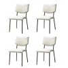 Sango White Upholstery Dining Chair with Transfer Print (Set of 4) by JAYDEN CREATION