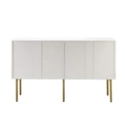 Datang White 6-Drawer 54 in. W Double Dresser with Metal Legs by JAYDEN CREATION -JAYDEN CREATION Sales white jayden creation dressers scbsd0551 white 66 1000