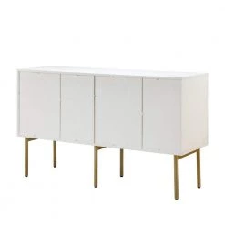 Datang White 6-Drawer 54 in. W Double Dresser with Metal Legs by JAYDEN CREATION -JAYDEN CREATION Sales white jayden creation dressers scbsd0551 white c3 1000