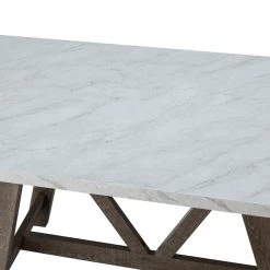 Gradivus 59 in. White Wood Rectangle Dining Table with Sturdy Frame and Legs by JAYDEN CREATION -JAYDEN CREATION Sales white jayden creation kitchen dining tables hdtbsd0506 white 4f 1000