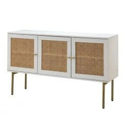 Datang 54 in. White Wide Sideboard with Metal Legs by JAYDEN CREATION