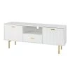 Idacio 57.7 in. W White TV Stand for TVs up to 65 in. with Drawer by JAYDEN CREATION