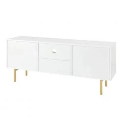 Idacio 57.7 in. W White TV Stand for TVs up to 65 in. with Drawer by JAYDEN CREATION -JAYDEN CREATION Sales white jayden creation tv stands tvsbsd0389 white c3 1000