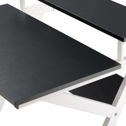 Genoveva 27.6 in. White Writing Desk With Manufactured Wooden and Metal Frame by JAYDEN CREATION -JAYDEN CREATION Sales white jayden creation writing desks smcd307 002ww 1f 1000