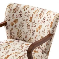 Tithys Yellow Armchair with Floral Patterns (Set of 2) by JAYDEN CREATION -JAYDEN CREATION Sales yellow jayden creation accent chairs chs0497 yellow s2 1f 1000
