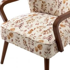 Tithys Yellow Armchair with Floral Patterns (Set of 2) by JAYDEN CREATION -JAYDEN CREATION Sales yellow jayden creation accent chairs chs0497 yellow s2 4f 1000